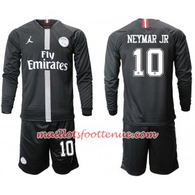 Maillot/Tenue Paris Saint-Germain NEYMAR JR 10 Jodan Noir Enfant Troisieme 2018/2019 Manche Longue